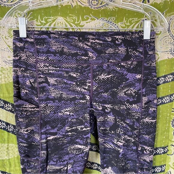 Lululemon Rip Wave Purple Thunder Black Speed Up Tight Full-On Luxtreme Size 8 - Picture 4 of 16
